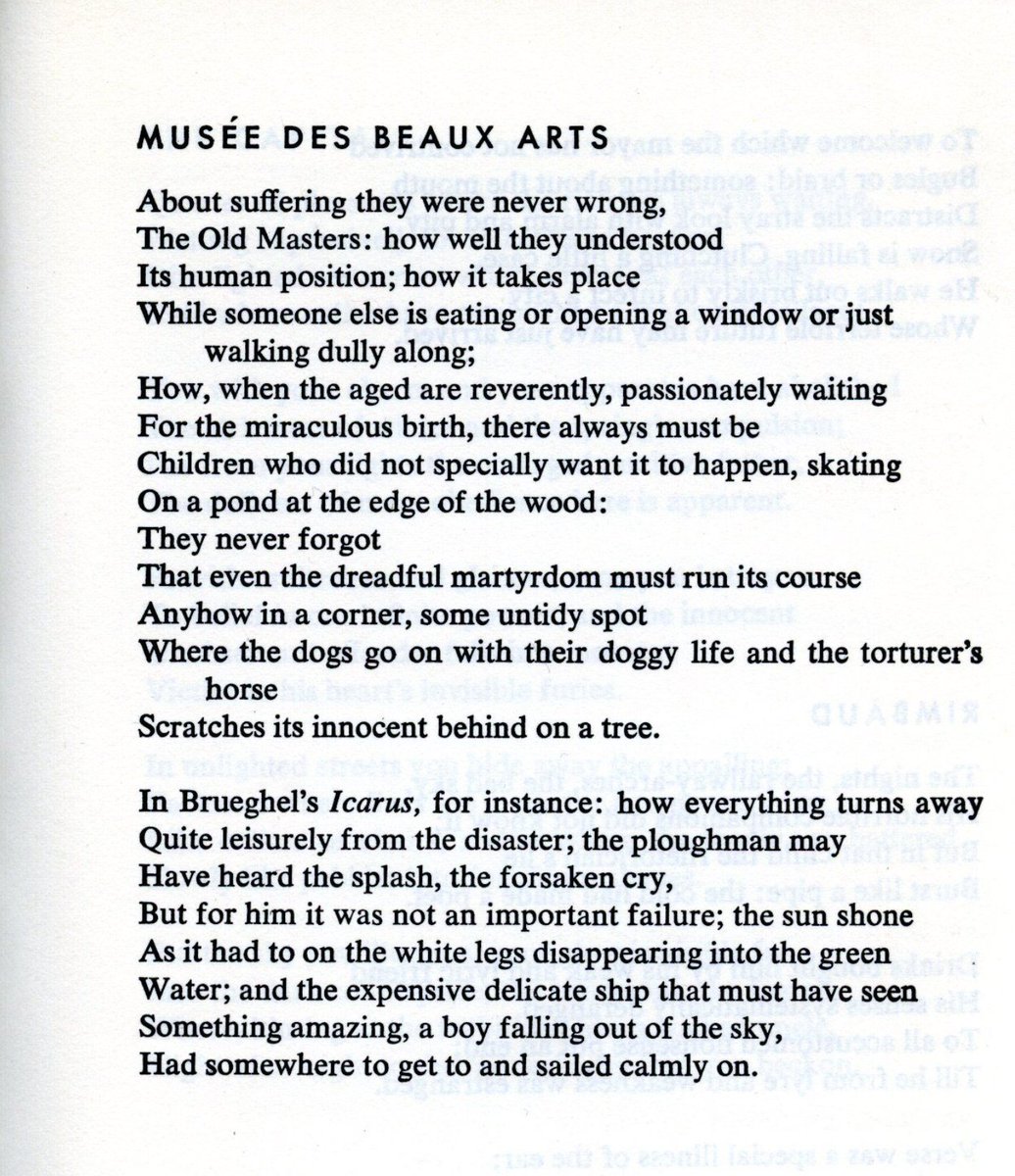 w h auden musee des beaux arts